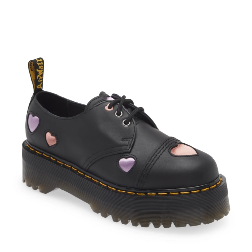 New Dr. Martens 1461 Quad Heart Platform Derby